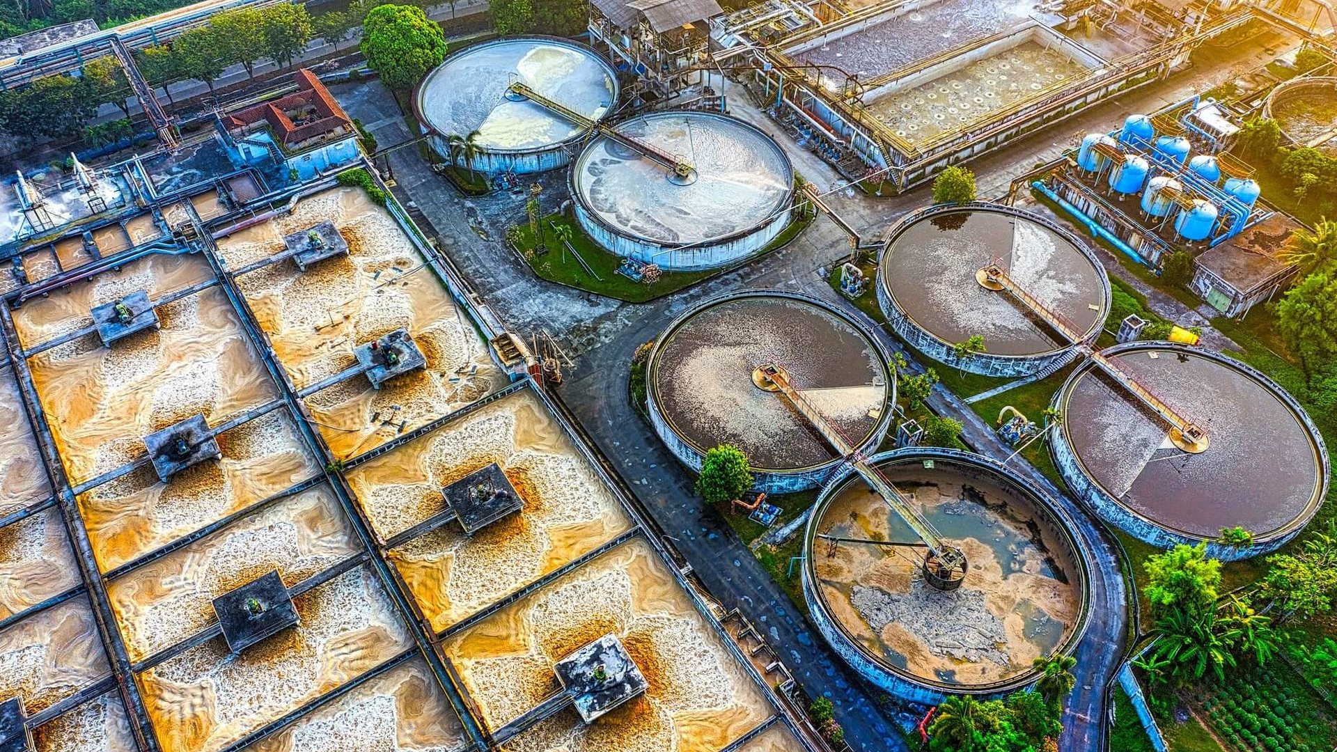 Effluent treatment plant tanks and piping