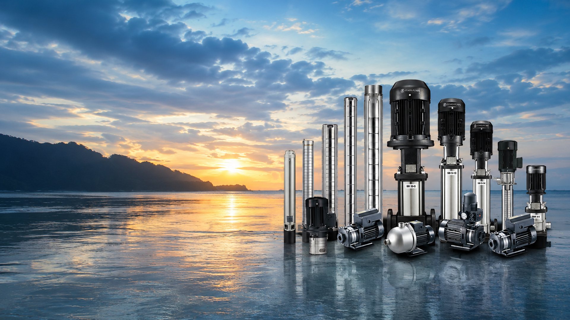 Stairs stainless multistage pumps
