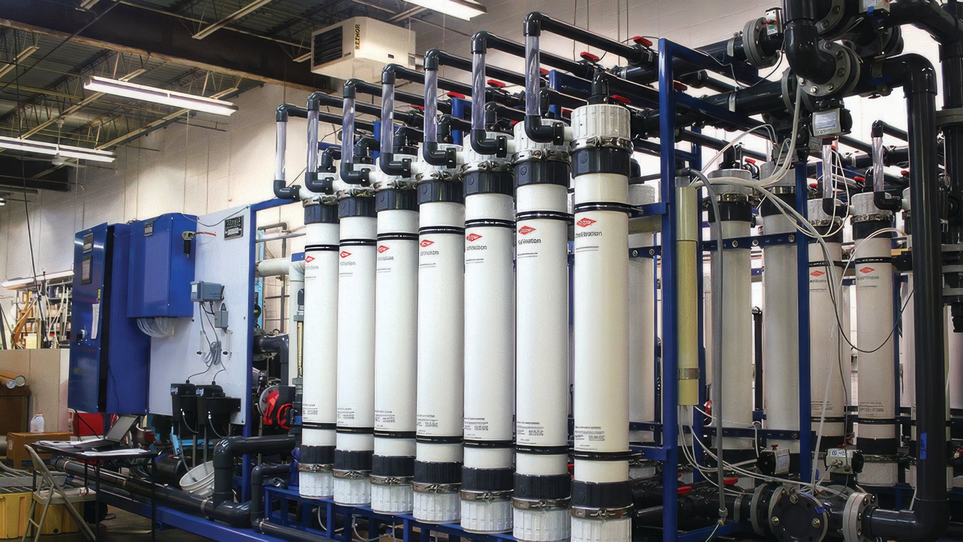 Industrial ultrafiltration membrane skid