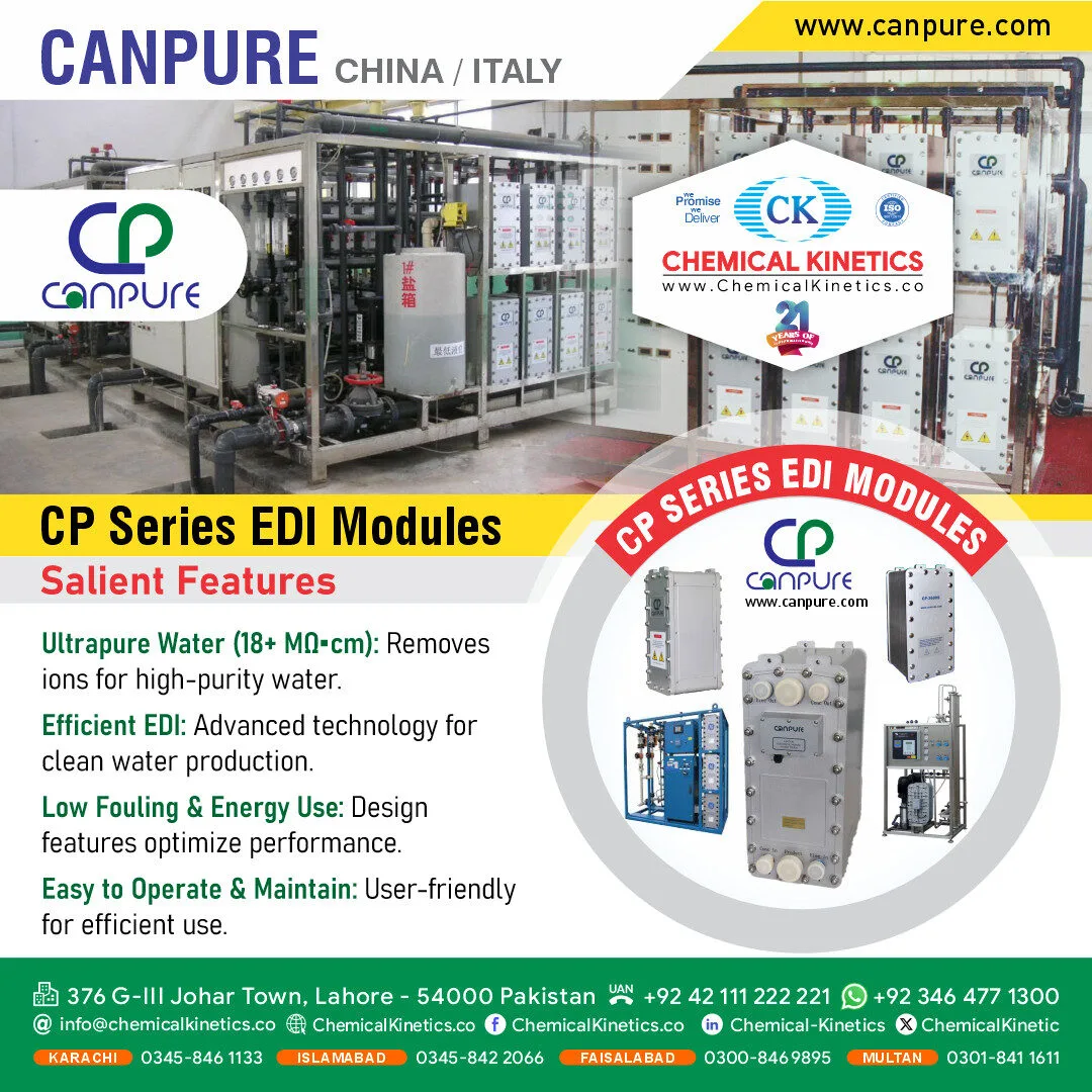Canpure EDI Modules For High Purity Water In Pakistan - Canpure Edi Modules - Chemical Kinetics